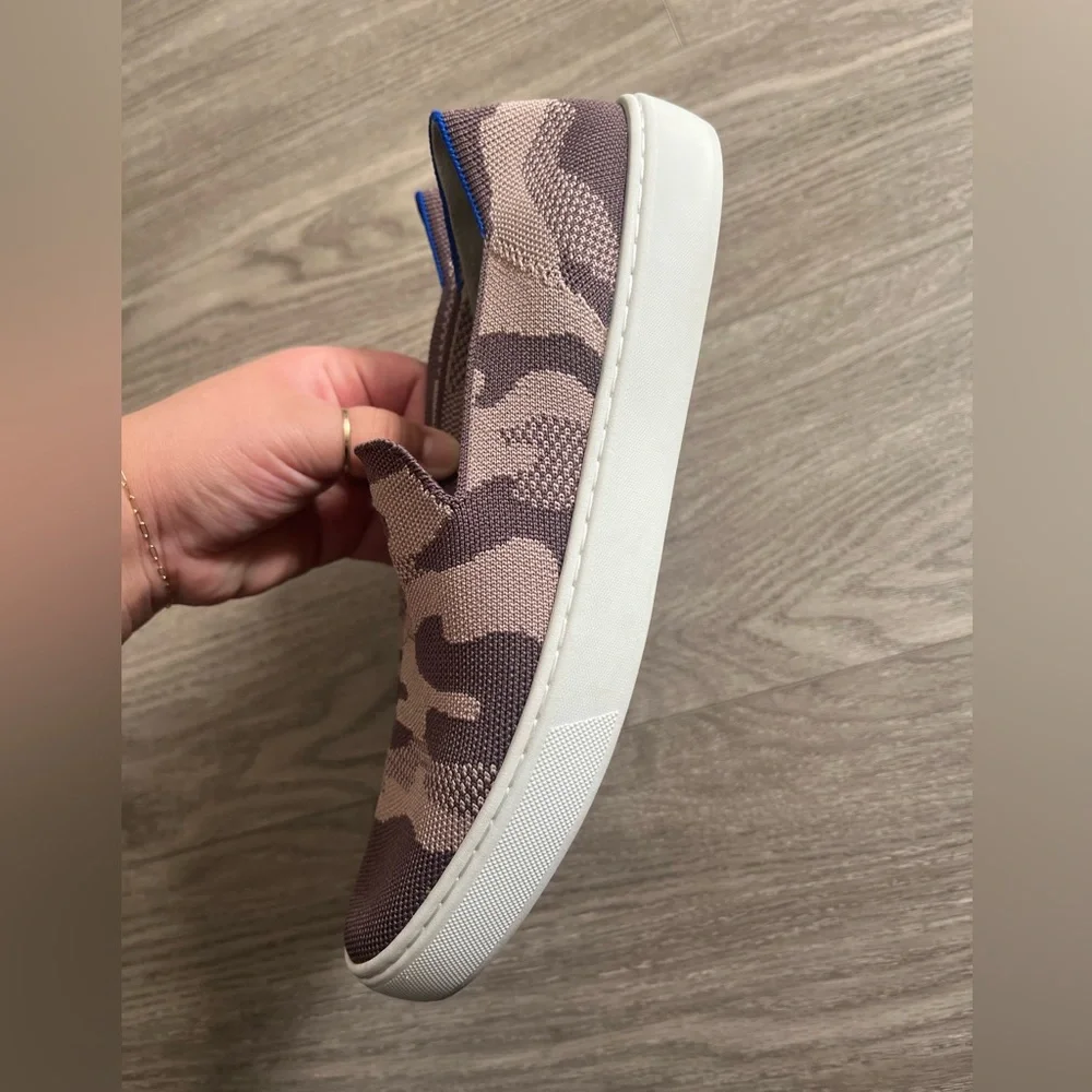 Rothys Camo Slip On Sneakers Taupe Shoes Size 9.5 Women’s Camouflage Shoes boho